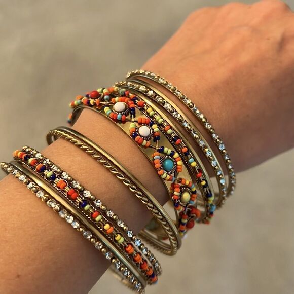 Bracelets stacking. total 12 bracelets - Picture 3 of 8